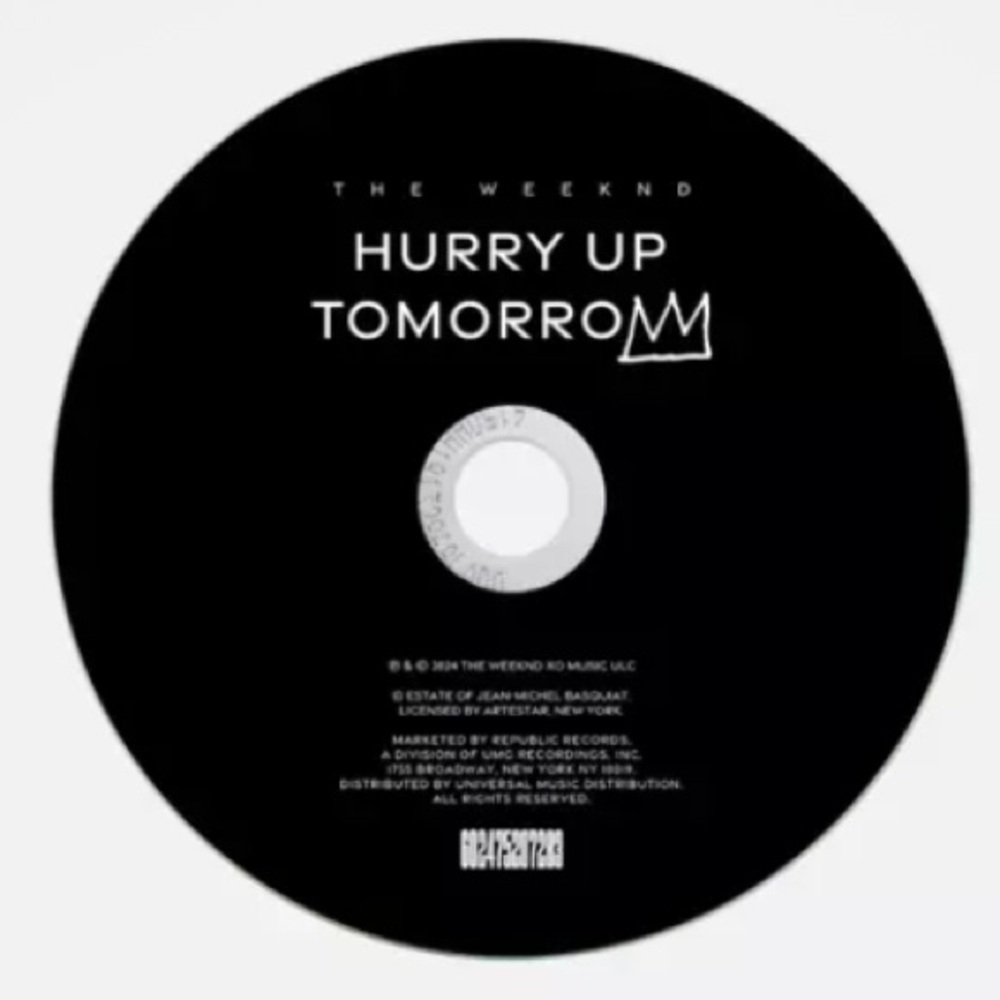 THE WEEKND X BASQUIAT “Hurry Up Tomorrow” Limited Edition CD Signed Insert 2025 - Picture 3 of 5